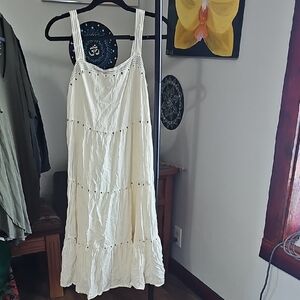 Old Navy Cream Midi Dress
